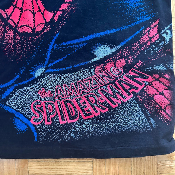 Vintage 90s The Amazing Spiderman Marvel AOP big graphic shirt 1994 - Picture 4 of 6